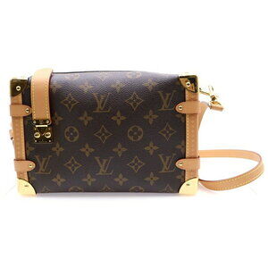 Louis Vuitton Monogram Leather Brown Side Trunk Shoulder Bag Brown Leather
